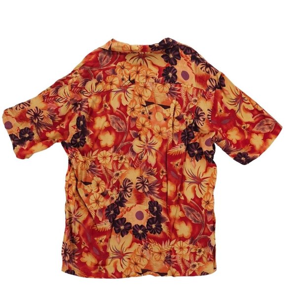 Hilo Hattie Hawaiian Short Sleeve Shirt Vibrant Colorful Floral Size LARGE - Picture 3 of 6